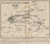 Zeppelin Airship LZ38's advance/raid on London, May 1915 1925 old vintage map