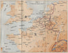 NORTH WEST EUROPE IN 1940. France Belgium Holland Germany. HMSO 1953 old map