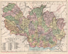 'County of Dumfries'. Dumfriesshire. Parishes. BARTHOLOMEW 1891 old map