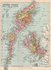 'Western Islands'. Ross-shire & Inverness-shire. Parishes. BARTHOLOMEW 1891 map