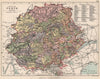 'County of Perth'. Perthshire. Parishes. BARTHOLOMEW 1891 old antique map