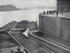 Thames Coal Barges. E.O. HOPPÉ. London 1930 old vintage print picture
