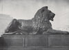 Trafalgar Square Lion, base of Nelson's Column. E.O. HOPPÉ. London 1930 print