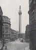 The Monument. E.O. HOPPÉ. London 1930 old vintage print picture