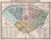PARIS 7e 7th VIIme arrondissement du Palais Bourbon. BARBA 1860 old map