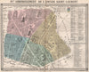 PARIS 10e 10th arrondissement. L'enclos Saint-Laurent. Entrepôt. BARBA 1860 map