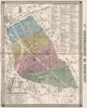 PARIS 11e 11th XIme arrondissement de Popincourt. BARBA 1860 old antique map