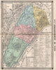 PARIS 16e 16th XVIme arrondissement de Passy. BARBA 1860 old antique map chart