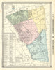 PARIS 20e 20th XXme arrondissement de Ménilmontant. BARBA 1860 old antique map