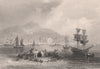 CANADA. Montreal (from the St. Lawrence), Quebec. BARTLETT 1842 old print