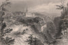 QUEBEC. Chute Kabir Kouba. Église Notre-Dame-de-Lorette. Wendake. BARTLETT 1842