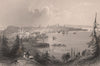 NEW BRUNSWICK. St. John and Portland (North End). Canada. BARTLETT 1842 print