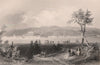 NEW BRUNSWICK. Fredericton, from across the Saint John river. BARTLETT 1842