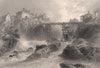 QUEBEC. Bridge at Sherbrooke, Canada. BARTLETT 1842 old antique print picture
