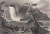 QUEBEC. Chute Montmorency Falls & cove. Canada. BARTLETT 1842 old print