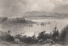 CANADA. Quebec City from the opposite shore of the St. Lawrence. BARTLETT 1842