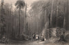 CANADA. A First Settlement. BARTLETT 1842 old antique vintage print picture