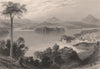 CANADA. Lake Memphremagog. Vermont/Quebec. BARTLETT 1842 old antique print