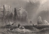 NOVA SCOTIA. Cape Split, Bay of Fundy. Canada. BARTLETT 1842 old antique print