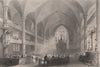 QUEBEC. Interior of Basilique Notre-Dame de Montréal. Cathedral. BARTLETT 1842