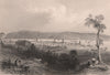 CANADA. Fredericton, New Brunswick. BARTLETT 1842 old antique print picture