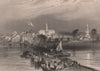 CANADA. Cobourg, Ontario. Jetty & Victoria Hall. BARTLETT 1842 old print