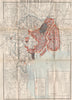GREAT KANTO EARTHQUAKE 1923. Tokyo showing devastated area/fires. Japan 1926 map