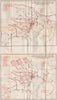 GREAT KANTO EARTHQUAKE 1923. Areas subject to Martial Law. Japan Tokyo 1926 map