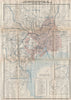 GREAT KANTO EARTHQUAKE 1923. Supply depots in Tokyo. Japan 1926 old map