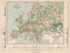 EUROPE. Map of the Mountain Chains and the River systems of Europe 1886