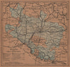 ÁLAVA ALAVA ARABA. Vitoria. Gasteiz. Euskadi. Mapa antiguo de la provincia 1905