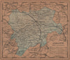 ALBACETE. Castilla-La Mancha. Mapa antiguo de la provincia 1905 old