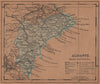 ALICANTE. Alacant. Comunitat/Comunidad Valenciana. Mapa antiguo provincia 1905