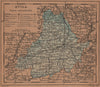 ÁVILA. Avila. Castilla y León. Mapa antiguo de la provincia 1905 old
