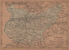 BADAJOZ. Mérida. Extremadura. Mapa antiguo de la provincia 1905 old
