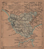 CÁDIZ. Cadiz. Andalucia. Mapa antiguo de la provincia 1905 old antique