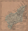 LA CORUÑA. A Coruña, La Coruna. Galicia. Mapa antiguo de la provincia 1905