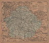 CUENCA. Castilla-La Mancha. Mapa antiguo de la provincia 1905 old antique