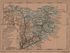 GERONA. Girona. Cataluña Catalunya Catalonia. Mapa antiguo de la provincia 1905