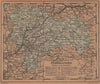 GUADALAJARA. Castilla-La Mancha. Mapa antiguo de la provincia 1905 old