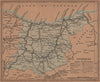 GIPUZKOA GUIPÚZCOA San Sebastián Donostia Euskadi. Mapa antiguo provincia 1905