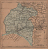 HUELVA. Andalucia. Mapa antiguo de la provincia 1905 old antique chart