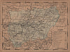JAÉN. Jaen. Andalucia. Mapa antiguo de la provincia 1905 old antique chart