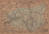 LEÓN. Leon. Castilla y León. Mapa antiguo de la provincia 1905 old antique