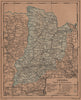 LÉRIDA. Lleida Lerida. Cataluña Catalunya. Mapa antiguo de la provincia 1905