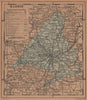MADRID. Mapa antiguo de la provincia 1905 old antique vintage plan chart