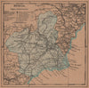 MURCIA. Region of Murcia. Mapa antiguo de la provincia 1905 old antique