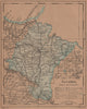 NAVARRE NAFARROA NAVARRA. Pamplona. Iruña. Mapa antiguo de la provincia 1905