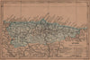 ASTURIAS. Oviedo. Mapa antiguo de la provincia 1905 old antique plan chart