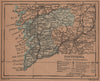PONTEVEDRA. Galicia. Mapa antiguo de la provincia 1905 old antique chart